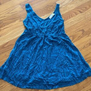 C&C California Sleeveless Teal Palm Flowy Top Size XS